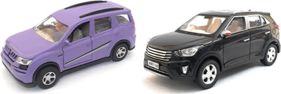 

The Game Begins Combo Pack of XUV 500 Car Toy and Hyundai Creta miniature Car toys (Set of 2 Cars) - Value Pack | Purple and Black(Purple, Black)