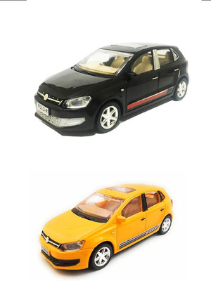 

The Game Begins Combo Pack of Polo Car Toy and Polo Car miniature Car toys (Set of 2 Cars) - Value Pack | Yellow and Black(Yellow, Black)