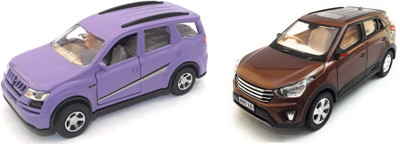 

The Game Begins Combo Pack of XUV 500 Car Toy and Hyundai Creta miniature Car toys (Set of 2 Cars) - Value Pack | Purple and Brown(Purple, Brown)