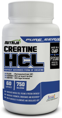 

NutriJa Creatine HCL 750 MG- 60 Capsules(60 No)