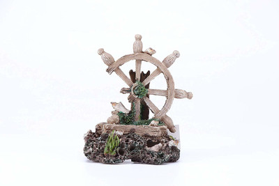 

Pets Empire Shipwreck Wheel Aquatic Ornament - Aquarium Decoration - Vivarium Decoration Laterite Unplanted Substrate(Multicolor)