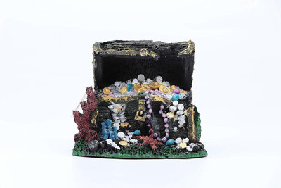 

Pets Empire Aquarium Decorations, Artificial Decorative Treasure Jewellery Box Ornament for Fish Tank Aquarium Landscape Decoration Laterite Unplanted Substrate(Multicolor)