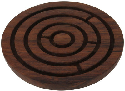 

A2Z Selling Wooden Labyrinth Board Game Ball in Maze Puzzle Handcrafted in India (Diameter - 4 Inches) Board Game