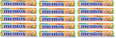 

Mentos Chewy Stick (Pack of 15) Orange Mouth Freshener(Pack of 15)