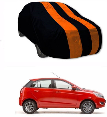 AuraFab Car Cover For Tata Bolt (With Mirror Pockets)(Orange, Blue)