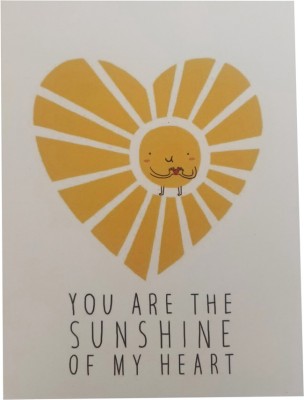 Macro You are the sunshine of my heart greeting card Greeting Card(Yellow, Pack of 1)