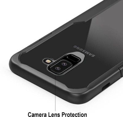 Monagamy Back Cover for Samsung Galaxy J8 (2018)(Black, Transparent, Grip Case)