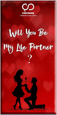 

Chocodusk Will You Be My Life Partner (Red) Chocolate Bar, 85 gram Bars(85 g)