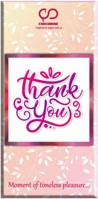 

Chocodusk Thank You (pink) Chocolate Bar, 85 gram Bars(85 g)