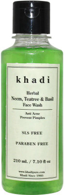 

Khadi HERBAL NEEM , TEATREE & BASIL FACEWASH(210 ml)