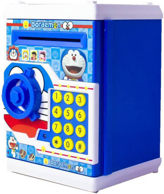 

TLN-TAAPSEE LIFETREND Doraemon Piggy Bank Money Safe Coin Bank(Blue)