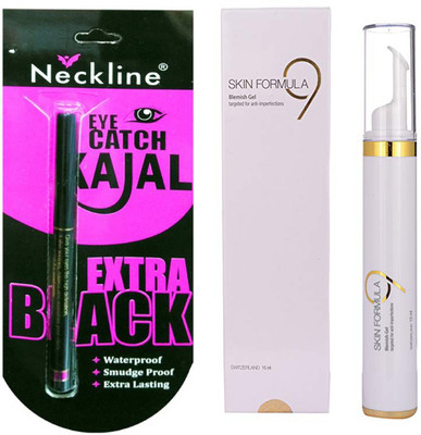 

Skin Formula 9 blemish gel and nackline kajal(Set of 2)