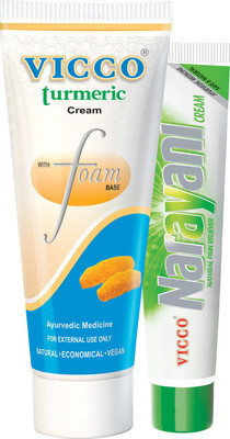 

Vicco Face Wash(Turmeric Cream With Foam Base)-70g+Narayani Pain Relief Cream-30g(Set of 2)