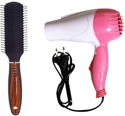

PELO Combo Of Hair Brush With Hair Blow Dryer, Professional Salon Use Hair Brush For Men And Women, Hair Blow Dryer For Girls And Boys, Professional Hair Styling Accessories, Pack Of 1( Set Of 2)(Set of 2)