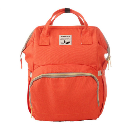 

Frabble8 Stylish Waterproof Multifunctional Maternity Nappy Travel Bag for Mothers / Mummy Baby Care Backpack Cum Tote Diaper Bag(Orange)