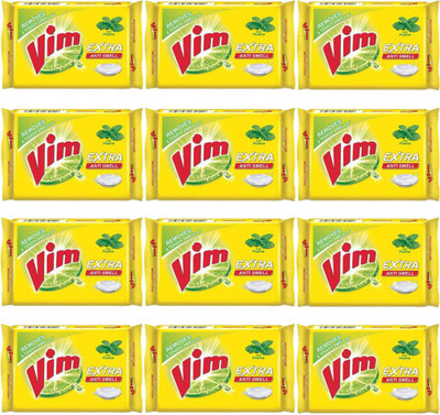 

VIM EXTRA ANTI SMELL BAR (pack of 12) Dishwash Bar(3000 g, Pack of 12)