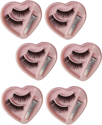 

CartKing Eyelashes with Glue Combo Set, Natural & Easy to Wear, Eyelashes Adhesive Included, Waterproof, Lashes Fixer, Eyelashes Extension, Complete Eyelashes Accessories - 6 Eyelashes, Thick(Pack of 6)