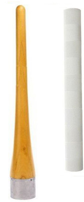 Raider Pack of 1 Cricket Bat Grip + One Wooden Cricket Bat Grip Cone (Gripper)(Brown, White, Pack of 2)