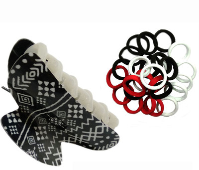 

GaDinStylo Set of 30 Pcs Effortless Black Colored Elastic Cotton Stretch Hair Ties Rubber Bands and Fancy Clucther Hair Accessories for Women & Girls Hair Accessory Set(Multicolor)