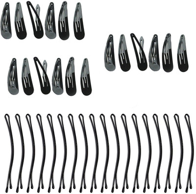 

DN VERSATILE Combo Tic Tac or Bob Pins Pack of 36 Tic Tac Clip, Hair Pin(Black)