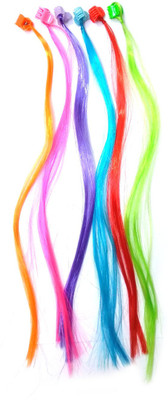 

GaDinStylo 6 Pcs Fancy Colorful Hair Streak Extension | Hair Wig | Hair Pin | Hair Accessories for Women, Girls (Multicolor) Hair Accessory Set(Multicolor)
