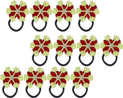 

PELO Designer Rubber Band For Hair, Flower Hair Band, Hair Bands For Girls And Women For Ponytails Rubber Band(Multicolor)