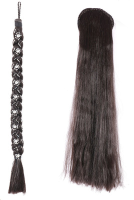 

HONBON Combo Wig And Prandi For Women And Girls, Extension 25-28 (Brown) Hair Extension