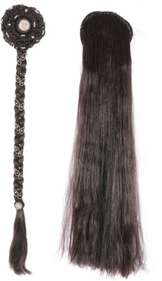 

HONBON Combo Wig And Juda Choti For Women And Girls, Extension 25-28 (Brown) Hair Extension