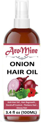 

AroMine Premium Herbal Hair Oil - for Hair Regrowth, Treat hair loss, Dandruff Control & Thickens hair( 100 ml) Hair Oil-(100ML)(100 ml)