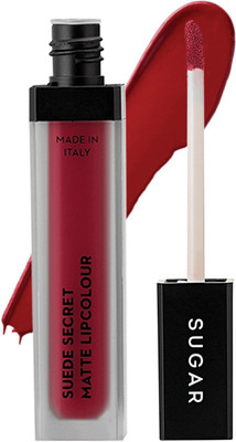 

Sugar Cosmetics Suede Secret Matte Lipcolour 10 (Red)(Satin Scarlet)
