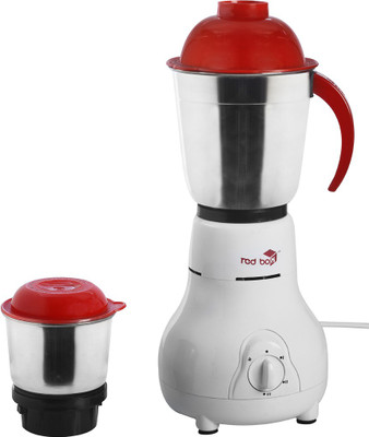 

Redbox Jet + with 2 Jar 500 Mixer Grinder(White, Red, 2 Jars), Red;white