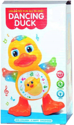 Fabofly Dancing Duck with Music Flashing Lights and Real Dancing Action for Kids(Yellow)