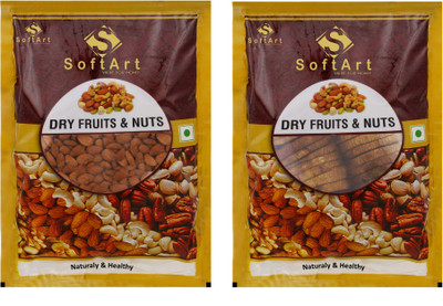 

Soft Art 100% Natural Premium Nuts and Dry Fruit Combo 2.0 Kg - Almond (Badaam) - 1000 gms , Figs (Anjeer) - 1000 gram Almonds, Figs(1000 g, Vacuum Pack)
