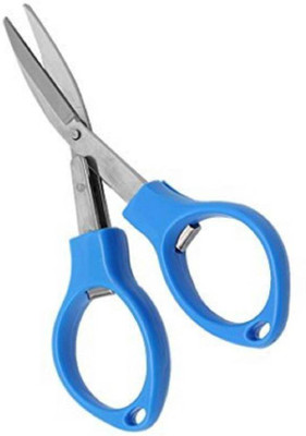 

Fully Folding Pocket Scissor For Men And Women, Stainless Steel Scissor For Salon And Home Use, Blue, Pack Of 1 Scissors(Set of 1, Blue)