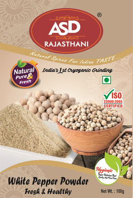 

ASD Rajasthani White Pepper Powder 100gm - Pack of 6(600 g)