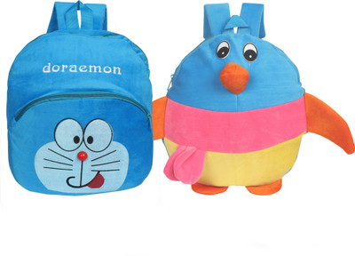 

O Teddy Kids School Bag/Nursery/Picnic/Carry/Travelling Bag Soft Plush Backpack School Bag for Kids- 2 to 5 Age - Pack of 2 - 35 cm(Multicolor)