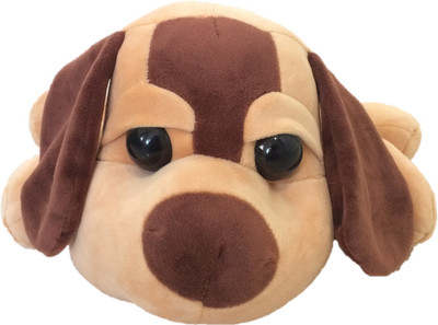 CREATIVEVILLA CUTE IMPORTED LYING BROWN DOG PLUSH STUFFED SOFT TOY CVST10401 - 30 cm(Multicolor)
