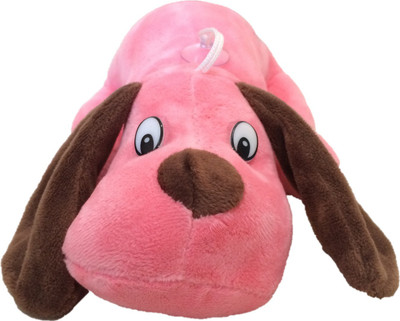 

CREATIVEVILLA CUTE LYING PINK DOG PLUSH STUFFED SOFT TOY CVST10407 - 26 cm(Multicolor)