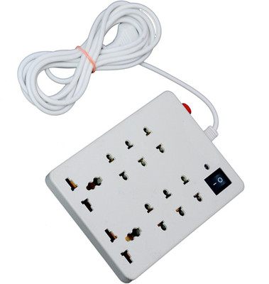 NextTech 8+1 (1 PCS) 8 Socket Extension Boards(White, 3 m)