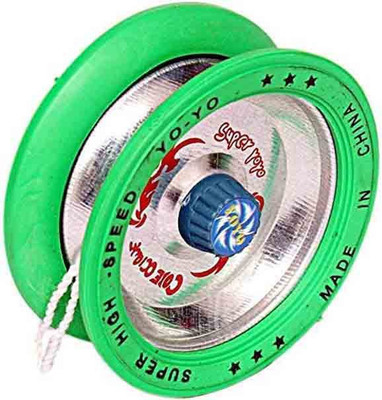 Three Mask High Speed Super Metal Yoyo Toy For Kids - Green Toy Yoyo