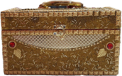 

Gayatri Jewellery Makeup Vanity Box (Golden) Makeup Box, Bangle Box, Jewellery Box, Vanity Box, Shringar Box, Cosmetic Box, Cosmetic Case Vanity Box(Golden)