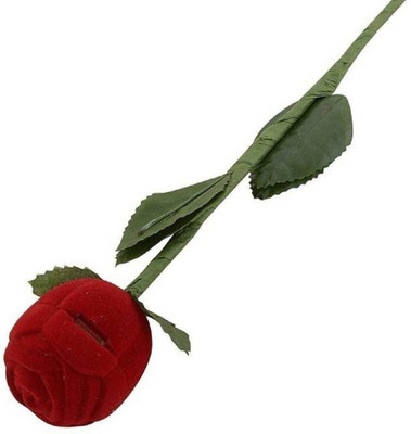 

BG Bazzar gali Velvet Red Rose Ring Box For Women, Girls & Loved Ones (Gift, Engagement) Single Box Without Ring - Valentin Gift For Girls & Boys Ring Box (1 pc. ) Ring Box Vanity Box(Red)