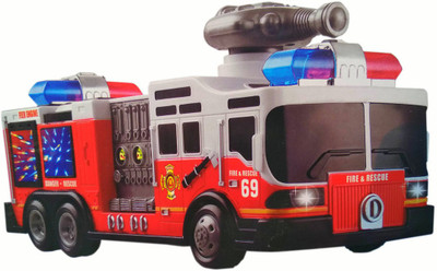 

HALO NATION Fire Truck Toy With Lights, Siren Sounds & Bump-n-Go Movement(Red)