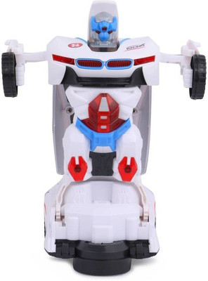 

MK Enterprises Convertable Transformer robot car(White)