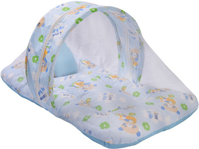 RBC RIYA R blue combo combo of net bed and sleeping bag crib(Fabric, Blue)