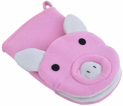 

SYGA Animal face Cartoon Bathing Gloves Children Cartoon Bath Towel Baby Bath Gloves (Pink)