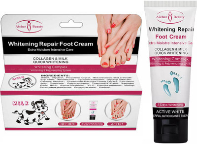 

Aichun Beauty Foot Repair and Whitening Cream with Extra Moisture Intensive Care Collagen & Milk Quick Whitening (3 Days formula)(100 g)