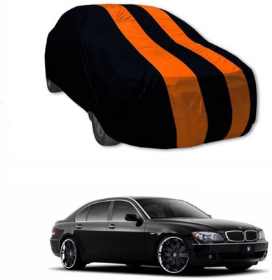AuraFab Car Cover For Audi A4 (With Mirror Pockets)(Orange, Blue)