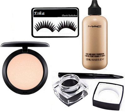 

Eska Eyelashes, Face & Body Foundation, Compact , Fluidline Gel Eyeliner(Set of 4)