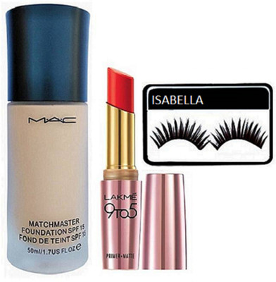 

ISABELLA Eyelashes & Match Master Foundation & Primer Matte Lipstick(Set of 3)